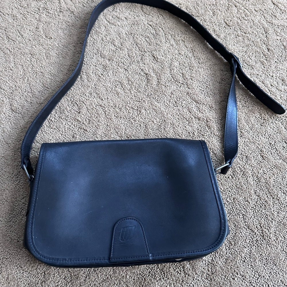 Werner Elegant Black real leather Satchel